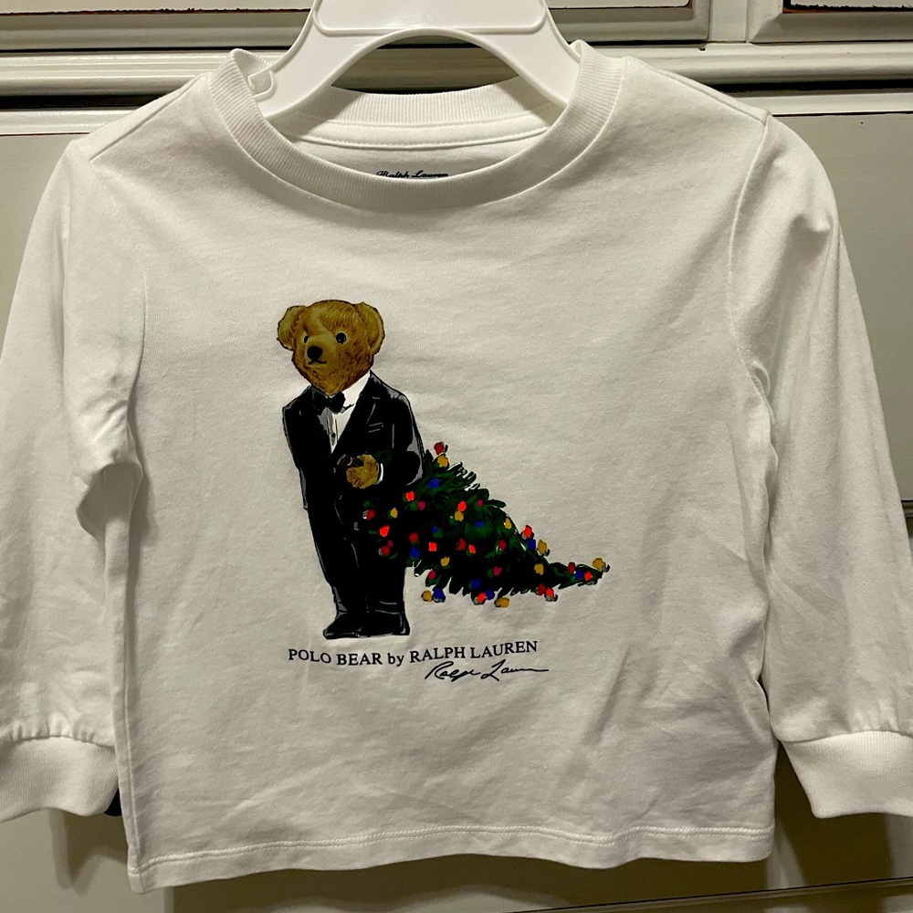 Polo Ralph Lauren Bear LS Shirt NWT Size 18M SFPF